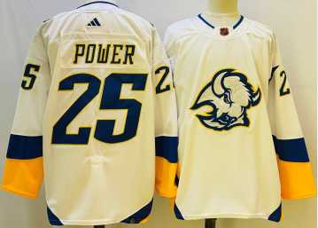 Men%27s Buffalo Sabres #25 Owen Power White 2022 Reverse Retro Authentic Jersey->buffalo sabres->NHL Jersey